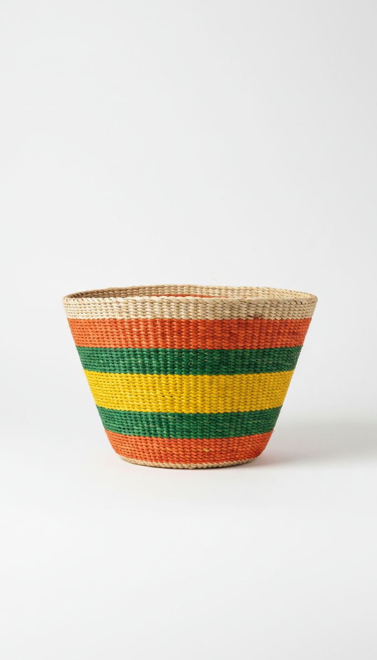 Woven Palm Market Basket