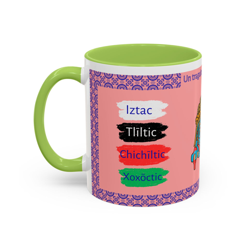 Un Traguito de Náhuatl | Learn Nahuatl Colors Mug | Tlaloc Coffee Mug (11oz)