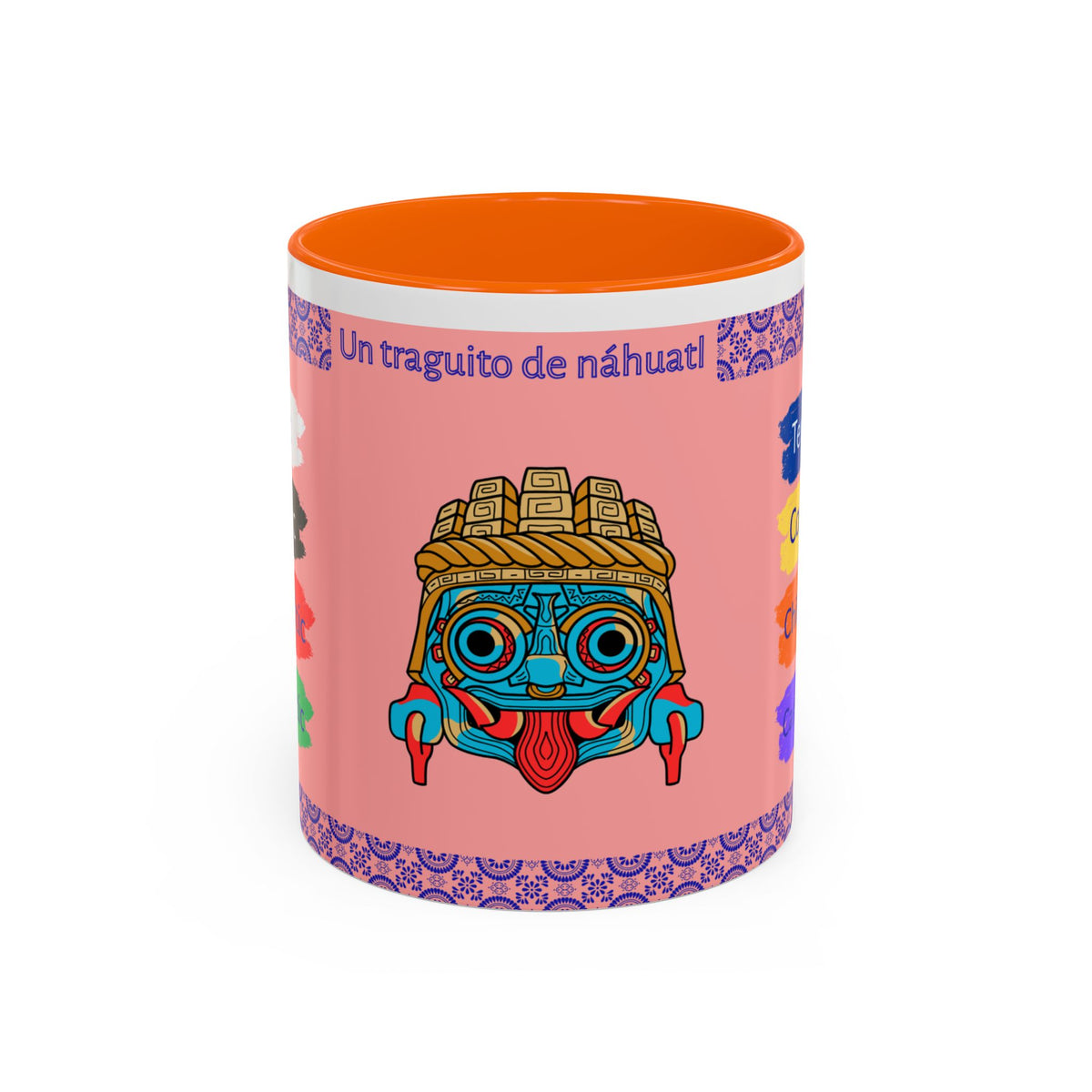 Un Traguito de Náhuatl | Learn Nahuatl Colors Mug | Tlaloc Coffee Mug (11oz)