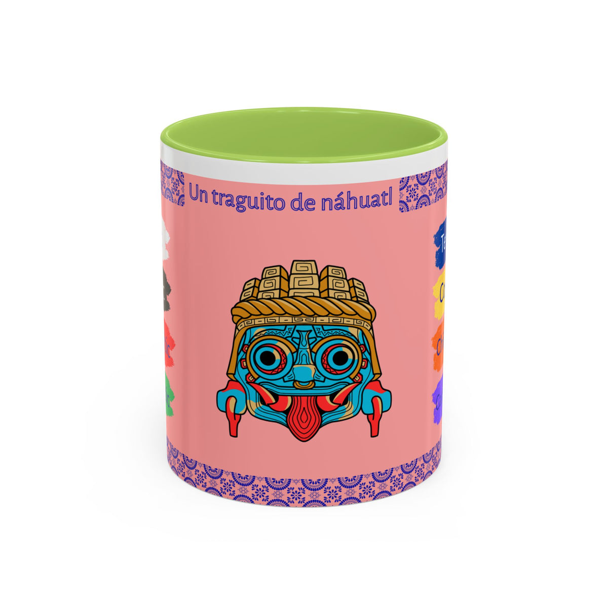 Un Traguito de Náhuatl | Learn Nahuatl Colors Mug | Tlaloc Coffee Mug (11oz)
