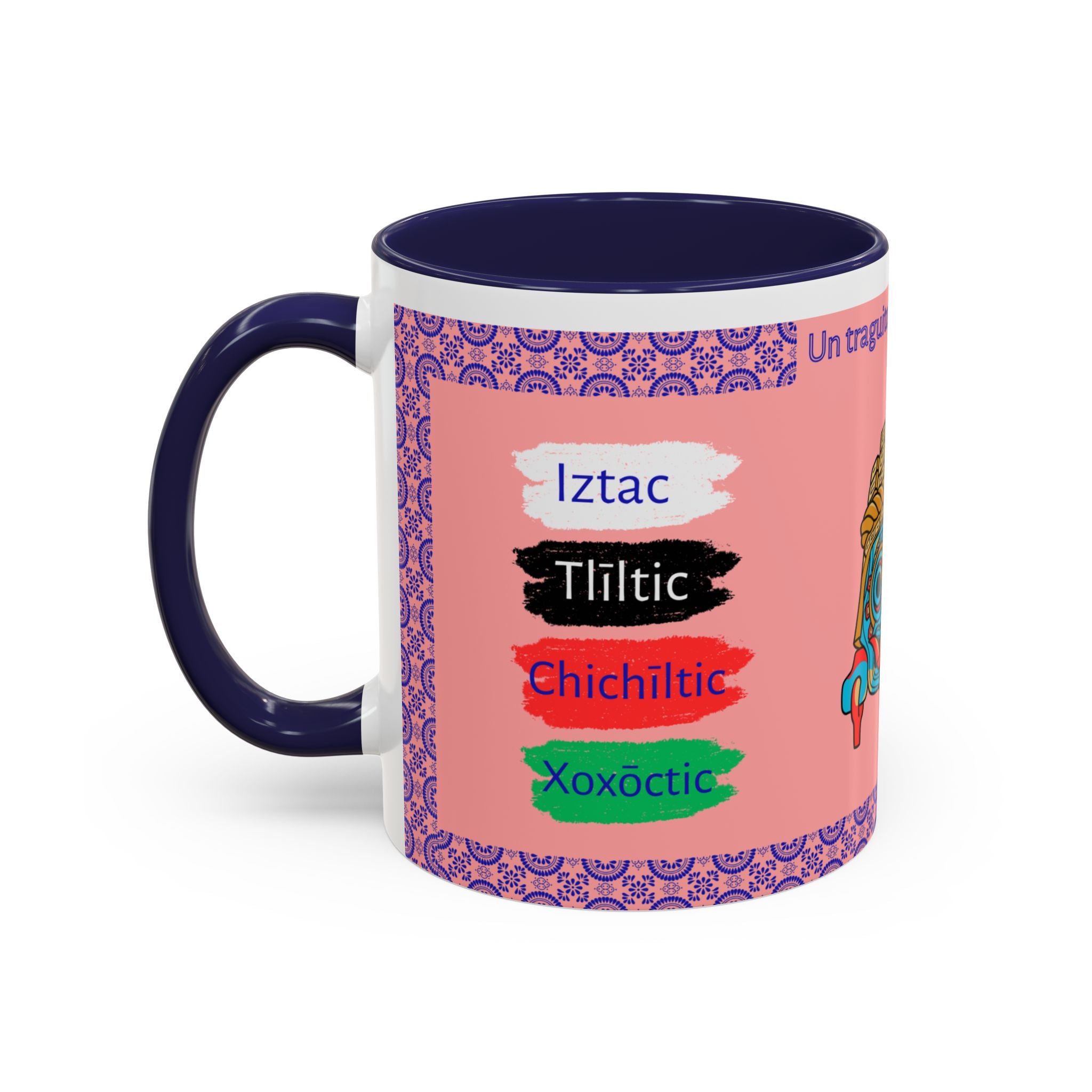 Un Traguito de Náhuatl | Learn Nahuatl Colors Mug | Tlaloc Coffee Mug (11oz)