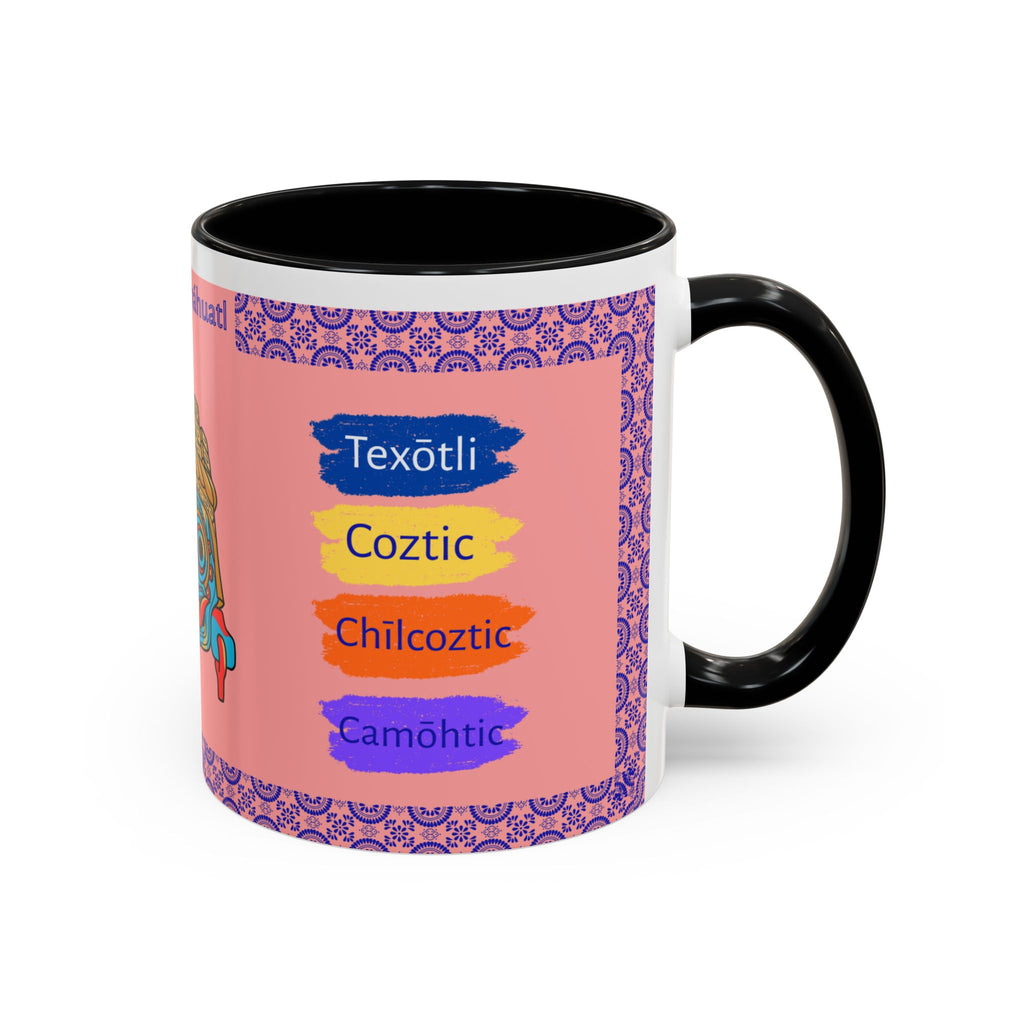 Un Traguito de Náhuatl | Learn Nahuatl Colors Mug | Tlaloc Coffee Mug (11oz)