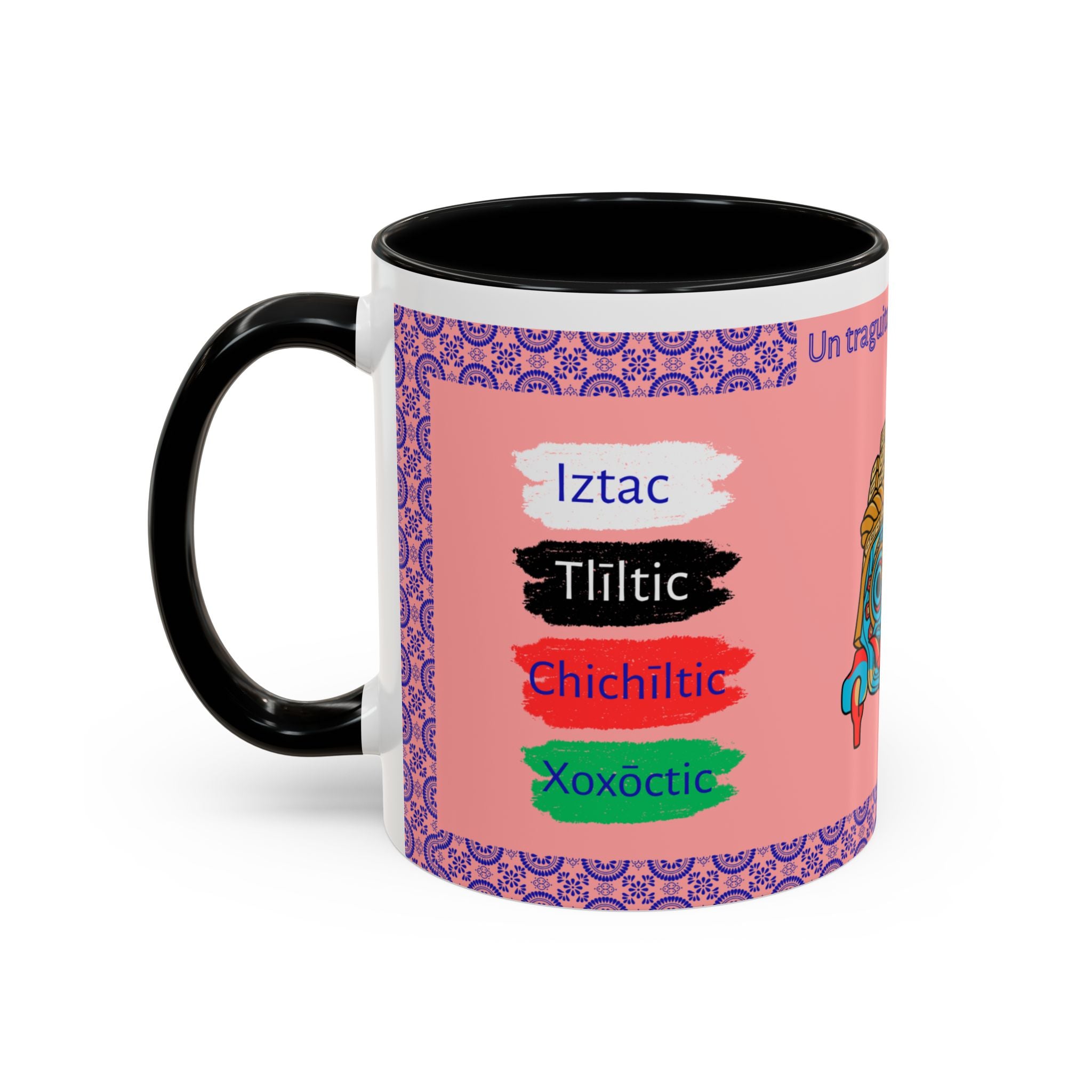 Un Traguito de Náhuatl | Learn Nahuatl Colors Mug | Tlaloc Coffee Mug (11oz)