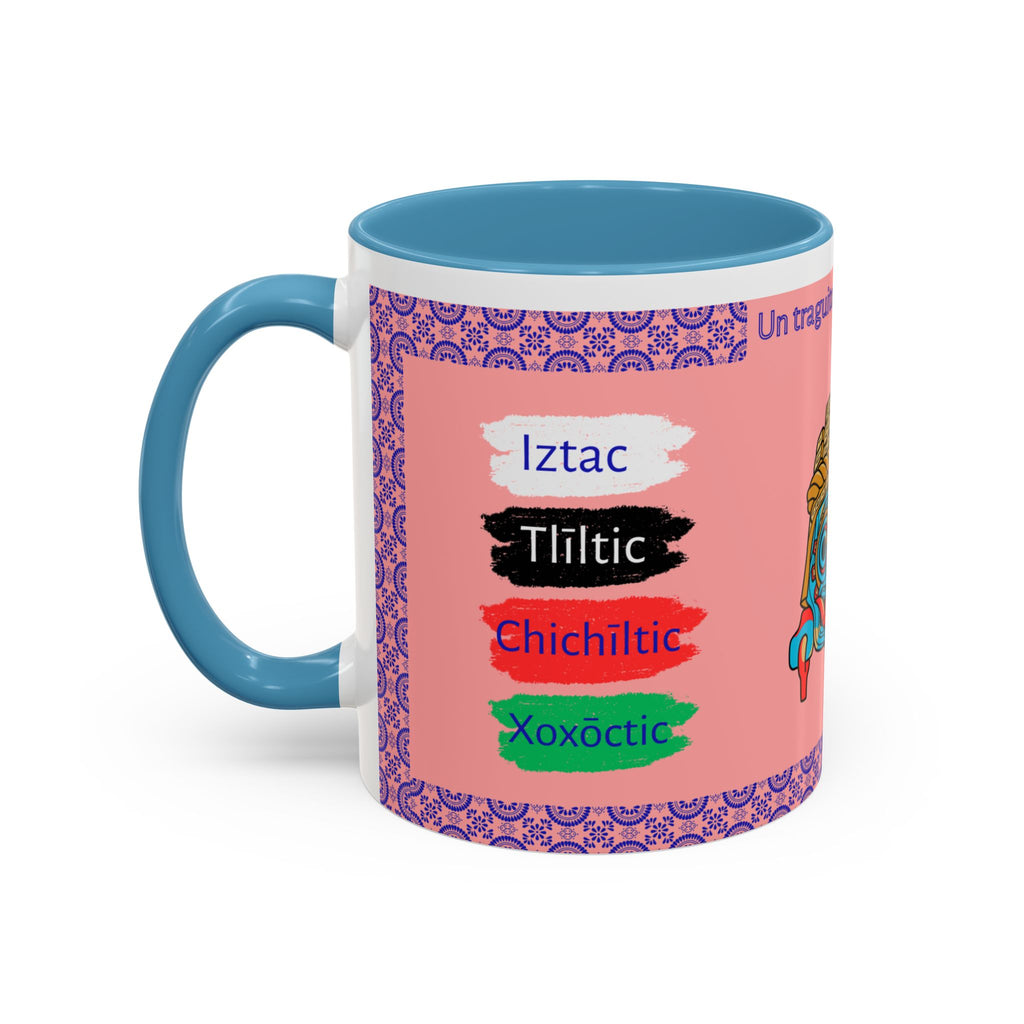 Un Traguito de Náhuatl | Learn Nahuatl Colors Mug | Tlaloc Coffee Mug (11oz)