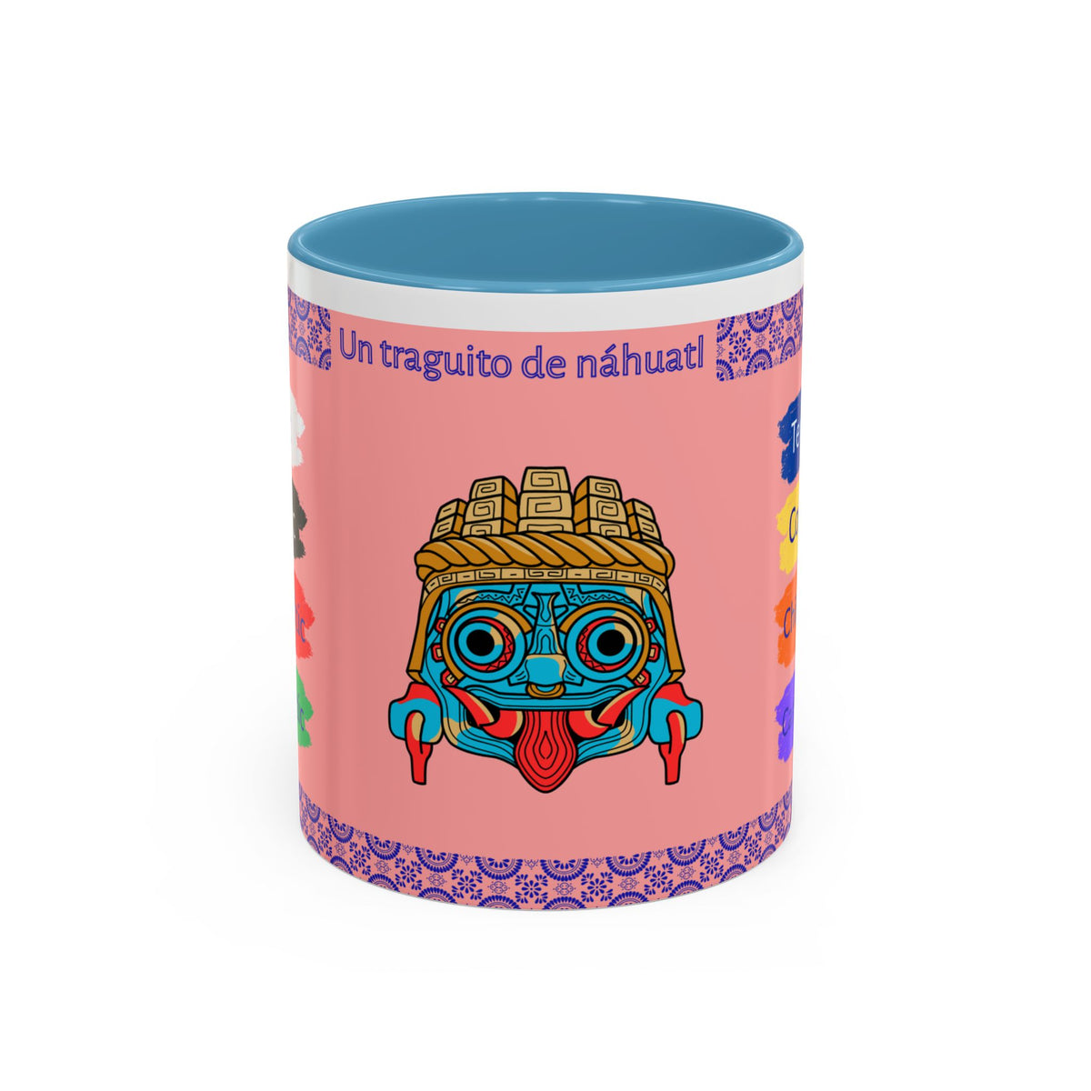 Un Traguito de Náhuatl | Learn Nahuatl Colors Mug | Tlaloc Coffee Mug (11oz)