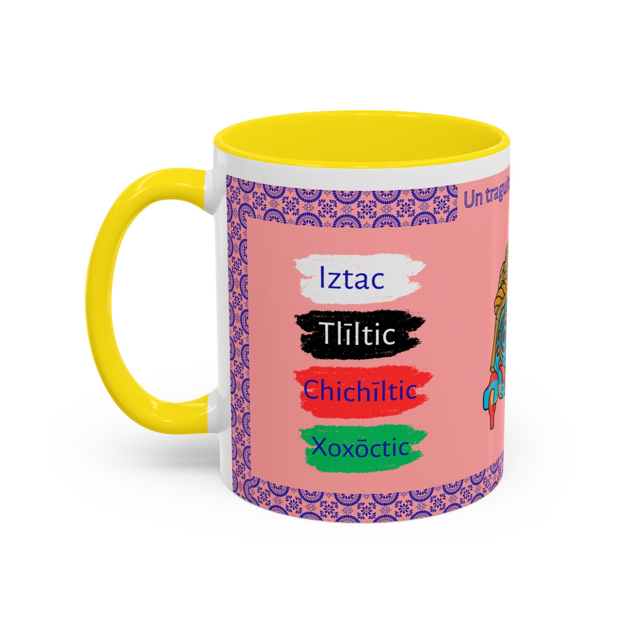 Un Traguito de Náhuatl | Learn Nahuatl Colors Mug | Tlaloc Coffee Mug (11oz)